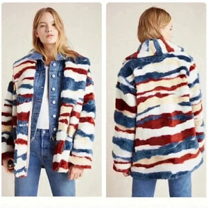 Anthropologie Leona Faux Fur Coat